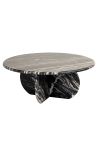 Table basse ronde SHERLOCK en marbre noir - Ø 90 cm