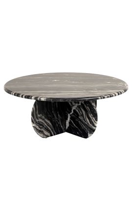 SHERLOCK round coffee table in white marble - Ø 90 cm (Dupliqué)