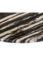 SHERLOCK rundt sidebord i hvid marmor - 50 cm (Dupliqué)