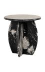 SHERLOCK round table in black marble - 50 cm