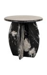 Table d'appoint ronde SHERLOCK en marbre noir - 50 cm