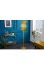 "Ginkgo" floor lamp in gold-coloured metal, Art-Deco inspiration