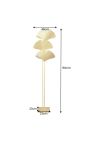 "Ginkgo" floor lamp in gold-coloured metal, Art-Deco inspiration