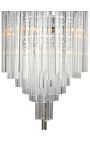 Chandelier "Livera" art Deco metalli ja musta lasi