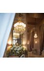 Grand lustre en bronze et verre avec 16 bras
