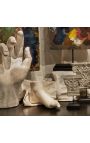 Gipsen sculptuur van een groot 19e eeuws handbeeld