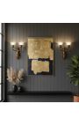 Sconce i patinert bronse kvinne med en lue