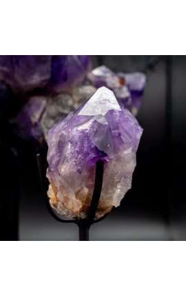 Amethyst Block på Black Metal Base - 3 Størrelser til rådighed - 2