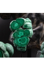 Bloc de Malachite présenté sur socle métallique noir - 5