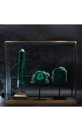 Blocul Malachite prezentat pe o bază de metal negru - 2