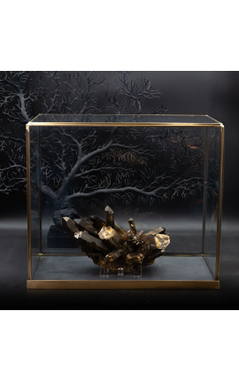 Large block of transparent quartz presented on an acrylic base (Dupliqué) - 2