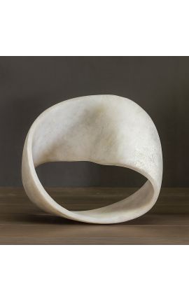 Бяла скулптура на възела на бяла Möbius - размер m - 1