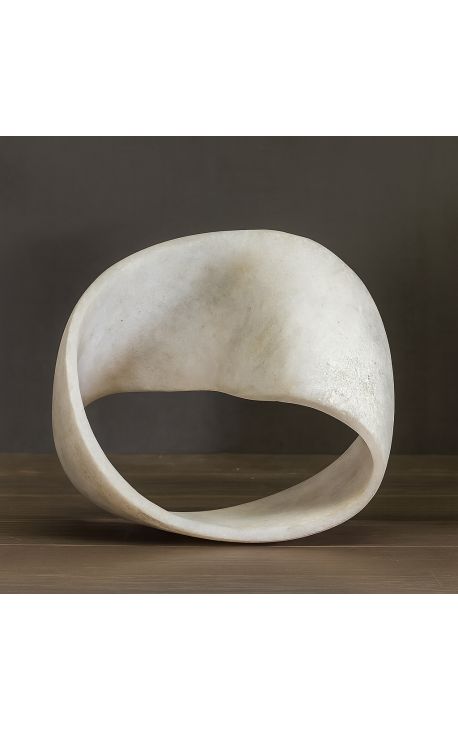 Escultura branca do nó de Möbius - tamanho m - 1