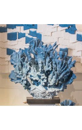 Suur Blue Ridge korall, mis on paigaldatud matteeritud musta puidust alusele - 4