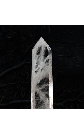 Quartz Obelisk predstavljen na mjedenim stalak - 2 veličine na raspolaganju - 2