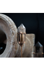 Set de 3 cuarț fumos prezentat pe un stand metalic de cupru - 6