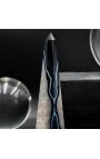 Set van 5 Obelisks in Agate en Black Quartz - 2