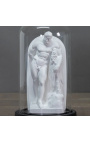 Trio af græske gips figurer under glas kloden - 6