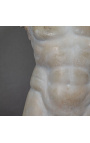 Beige "Apollo of Polyclitus" sculpture on black metal stand - 3