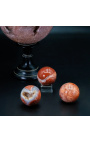 Set van 3 Pink Agate Sferen - Ø ongeveer 4,5 cm - 1