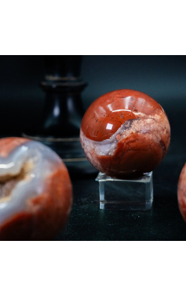3 rozā agātu sfēras - Ø Aptuveni 4.5 cm - 2