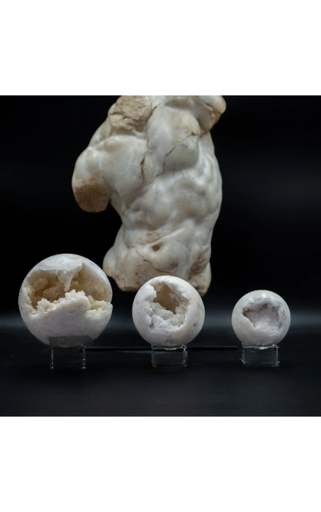 Esfera d'àgata blanca - 3 mides disponibles - 1