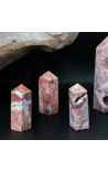 Set de 3 obelisk-uri de agat roz - 12 cm - 1