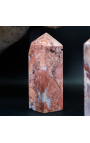 Állítsa be a 3 rózsaszín agát obelisks - 12 cm - 3