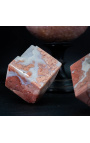 Set of 3 Pink Agate Cubes - 5 cm - 3
