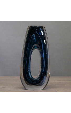 Ring 70 'Vase in Navy Blue und Transparent Glas - Größe S