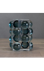 60 'единична цветна ваза в тъмно синьо и чисто стъкло - размер s - 1
