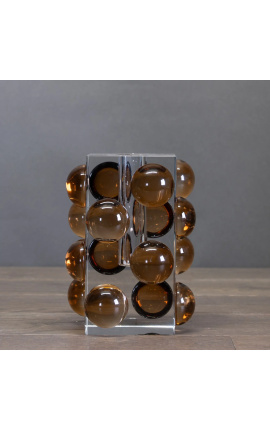 Vase Soliflore 60' en verre Ambre et transparent - Taille S