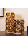 Vase Soliflore 60' en verre Ambre et transparent - Taille L - 5