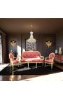 Большой Louis XV Rocaille Style Sconce 5 легкой позолоченной бронзы