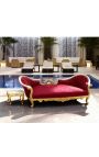 Mesa de centro quadrada de estilo barroco com madeira dourada e mármore branco - 12