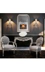 Louis Philippe stil spegel silver - 9
