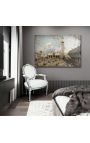 Sillón barroco Louis XVI Estilo de leña blanca y madera de plata. - 12
