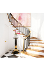 Black marble column of Napoleon III style with bronze - 6