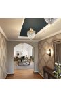 Stort lysekrone glas med guldbronzer