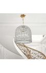 Chandelier kellakujulised klaasist rippid ja pronks 35 cm