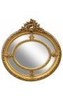 Grand Barokk Horisontaalne ovaalne peegel Louis XVI Stiil Brothseli pargid - 1