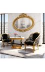 Empire style coffee table with bronzes and white marble - 6