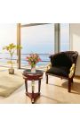 Empire Mahogany Pedestal Table Gilt Bronze ja Black Marble