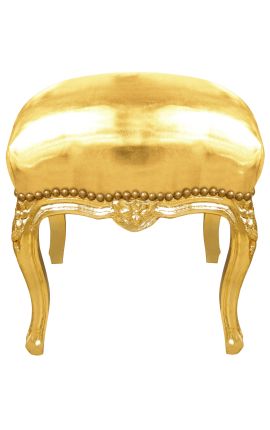 Baročna podvozja Louis XV Zlata usnjena in zlati les