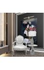 Baročni fotelj Louis XVI Slver Silver Coateli in srebrni les - 13