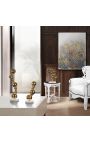 Set of 3 contemporary golden sculptures "Bubble Effect" on marble base