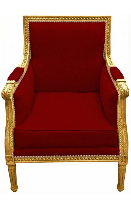 Velik Bergère sedež v slogu Ludvika XVI - 1