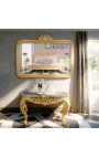 Grande espelho retangular barroco em estilo Louis XV Rocaille - 10