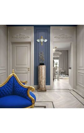 Muro en bronce dorado Napoleón III estilo con 3 luces brazos