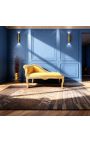 Louis XV Chaise Longi kulla satiin kangast ja kullapuidust - 17